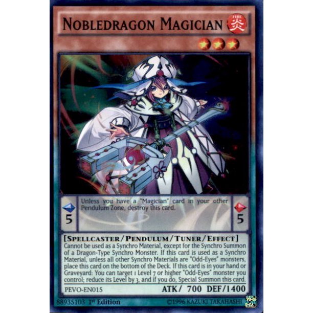 YuGiOh Pendulum Evolution Nobledragon Magician PEVOEN015