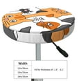 thumbnail image 2 of Uemuo Funny Cats Pattern Round Bar Stool Seat Covers Washable Stool Cushion Slipcover Elastic Bar Chair Covers-13 inch, 2 of 7