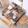 thumbnail image 2 of Pioneer Flower Floral Print Pattern Square Tablecloth,Waterproof Square Table Cover,Wipeable Spillproof Washable Table Cover for Home Kitchen Party Decor 60"x60"(152x152cm), 2 of 6