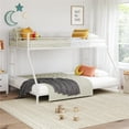 thumbnail image 3 of Mainstays Small Space Junior Twin over Full Low Profile Metal Bunk Bed, White, 3 of 17