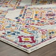 thumbnail image 5 of Modway Entourage Khalida Distressed Vintage Floral Lattice 5x8 Area Rug in Ivory, Blue, Orange, Yellow, Red, 5 of 7