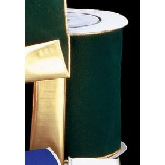 The Ribbon People Hunter Green and Gold Wired Craft Ribbon 3" x 20 Yards