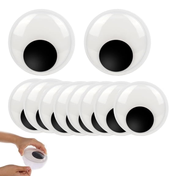 YLOHUIL Self Adhesive Eyes, Googly Eyes for Crafts and DIY, Peel and Stick Plastic Eyes for Scrapbooking and Halloween Decor, Assorted Sizes