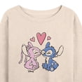 thumbnail image 3 of Disney - Lilo & Stitch - Angel & Stitch Share Kisses - Women's Lightweight French Terry Long Sleeve Shirt, 3 of 5