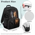 thumbnail image 7 of Aplkyhs Horse School Backpack for Boys Girls Ages 6-18 Ergonomic Padded Adjustable Straps Large Capacity Water Resistant Bookbag for Elementary Middle High School Daily Use, 7 of 7
