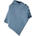 thumbnail image 6 of Aran Woollen Mills Poncho 100 % Soft Merino Wool Women`s Irish Cape with Buttons and Herringbone Pattern Made in Ireland, 6 of 7