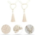 thumbnail image 4 of 2pcs Curtain Tiebacks Cotton Tassel Curtain Holdback Elastic Ropes Curtain Tie Ropes Buckle Drapery for Window Draperies, 4 of 7
