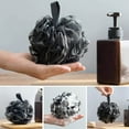 thumbnail image 7 of Scheam 4 Pack Black Shower Puff Bath Sponge - Extra Soft Shower Loofah for Cleaning & Exfoliating | Black Skin Cleaning Shower Sponge - Comfortable Body Scrubber | Body Scrunchies for Baby & Adults, 7 of 7