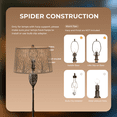 thumbnail image 5 of Metal Drum Lamp Shade, AEELLEEA Large Lampshade for Table Lamp, (12×8)×(14×10.5)×8.5"H ,Large Floor Lamp Shade Etched Forest(Spider), 5 of 8
