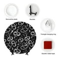 thumbnail image 4 of Daiia Snake Printed Pattern Ceramic Plate Dinner Plates Bone China Decorative Plates with Display Stand Art Ceramic Ornaments for Wall Hanging Decoration-8in, 4 of 6
