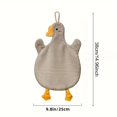 thumbnail image 5 of Ultra-Absorbent Cartoon Duck Hand Towel - Quick Dry, Hanging Design for Kitchen, Bathroom & Bedroom - Soft Polyester Blend, 5 of 5