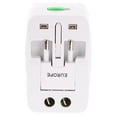 thumbnail image 2 of Universal Dual USB Port Multi Charger International Travel AU EU USA Wall Charger Adapter Converter White, 2 of 8