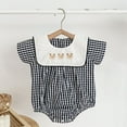 thumbnail image 3 of Ketyyh-chn99 Baby Girls Bodysuits Infant Baby Football Outfits Jumpsuit Long Sleeve Romper Fall Clothes Black,3-6 Months, 3 of 5