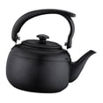 thumbnail image 2 of Tetera de acero inoxidable de 1 l para cocina, tetera de metal para estufa, tetera A++++ Un negro, 2 of 9