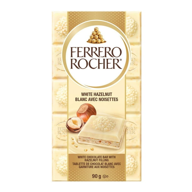 Chocolat blanc et noisettes, Ferrero Rocher (90 g)  La Belle Vie : Courses  en Ligne - Livraison à Domicile