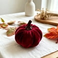 thumbnail image 7 of Simulated Pumpkin Velvet Fabric Decor for Halloween and Thanksgiving, Realistic Reusable Fall Season Centerpiece for Countertop or Cabinet Display, 7 of 7