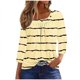 thumbnail image 2 of Fiudx Ofertas de La Semana Blusa de Manga 3/4 a La Moda para Mujer, Camiseta Estampada, Top Informal, 2 of 5