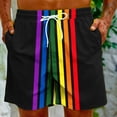 thumbnail image 6 of Lovskoo Men's Beach Board Shorts Summer 2024 Holiday Printing Lgbt Print Casual Comfort Vacation Pride Half Shorts with Drawstring Pocket Black L, 6 of 9