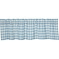 thumbnail image 3 of VHC Brands Annie Blue Buffalo Check Farmhouse Valance Kitchen Curtain 16x60, 3 of 7