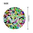 thumbnail image 3 of Disketp Colorful Tie Dye Stained Glass Small Mouse Pad 7.9x7.9 Inches,Washable Round Mousepad For Office Laptop Computer,Non-Slip Rubber Base Mouse Pads For Wireless Mouse, 3 of 9