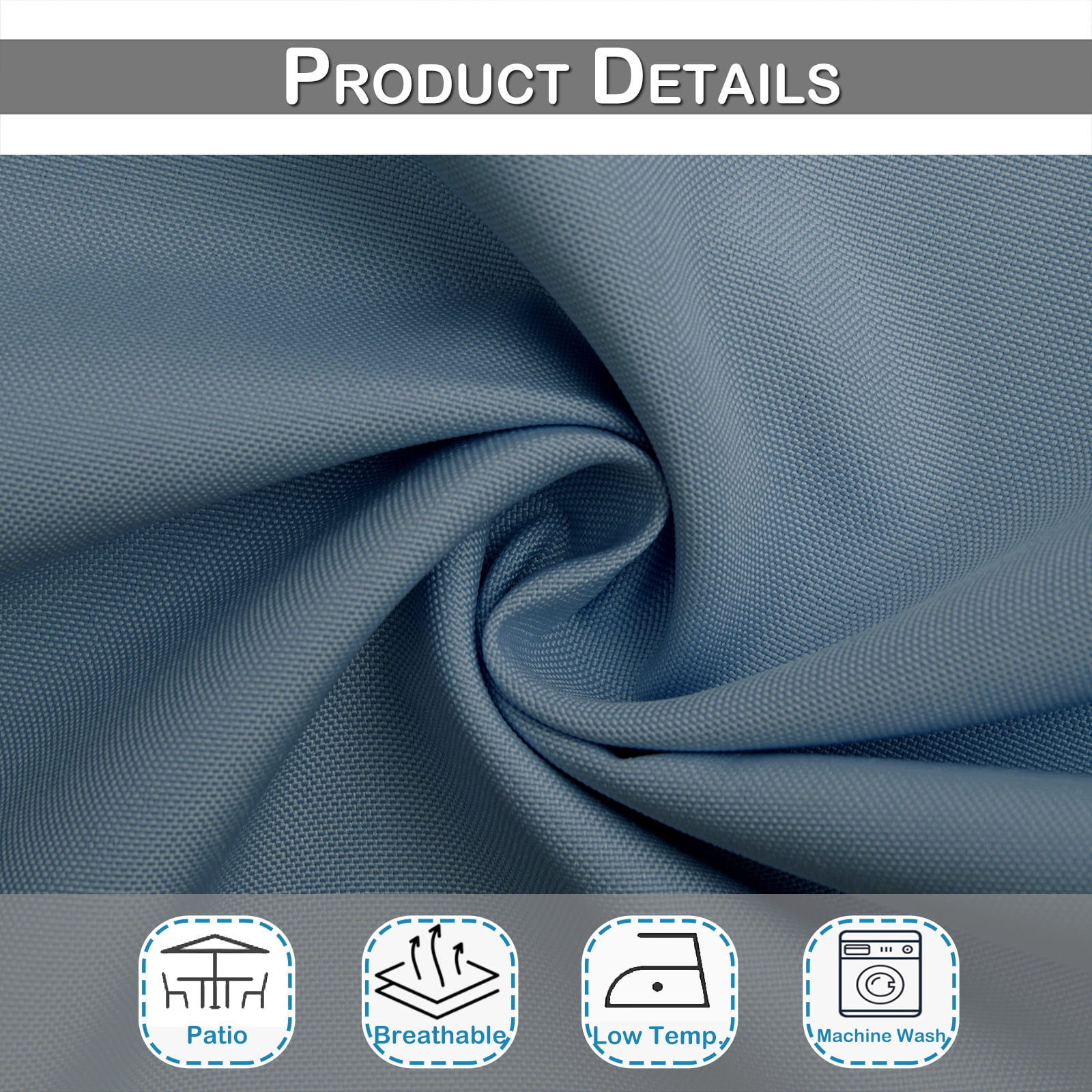 BTTO Outdoor Curtains for Patio Waterproof, Insulated Heat Light Blocking Drapes, Fade Resistant Thick Curtain for Balcony Lawn Garden, 1 Panel