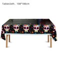 thumbnail image 6 of Heitepabg Halloween Tablecloth, Spider Web Cobweb and Skull Table Cloth, Pumpkin Bat Tablecloths, Scary Themed Waterproof Spillproof Tablecover for Dinner Party Decoration, 71x43", 6 of 8