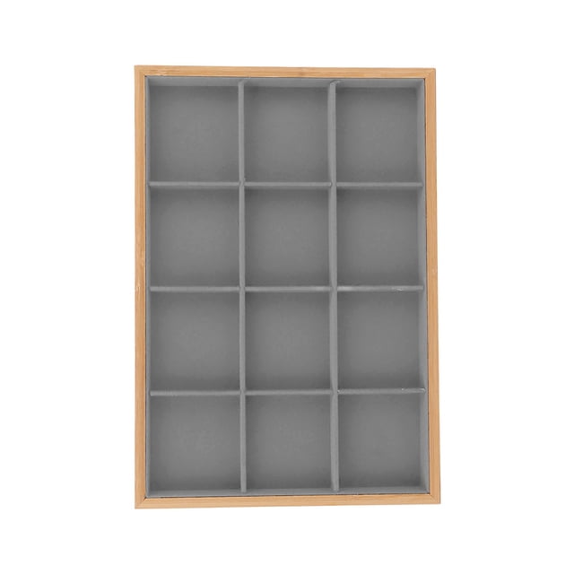 12 Grids Jewelry Organizer Tray Black Stackable Velvet Jewelry Trays Drawer Inserts Earring Organizer For Women Girls Jewelry Storage Display Case For Rings Earring Necklaces