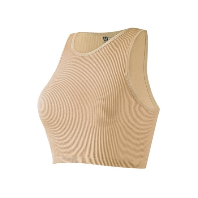 Baberdicy Camisole Tops for Women Women's 1 Piece Crop Tank Tops Ribbed Seamless Workout Sleeveless Shirts Racerback Crop Tops