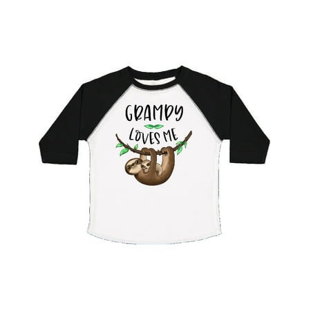 

Inktastic Grampy Loves Me Cute Sloth and Baby Gift Toddler Boy or Toddler Girl T-Shirt