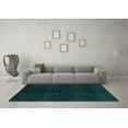 thumbnail image 3 of Ahgly Company Indoor Rectangle Abstract Turquoise Blue Modern Area Rugs, 8' x 12', 3 of 4
