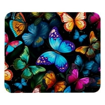 Butterfly Design Wireless Mouse Pad Square Non-slip Rubber Base for Computer Laptop Desk Accessories 8.3"x9.8"