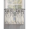 thumbnail image 5 of Grey Eucalyptus 2 Panel Kitchen Curtains for Windows, Farmhouse Weeping Leaves on Linen Bathroom Privacy Curtain, Home Décor Window Treatment for Bedroom/Living Room 55"x45", 5 of 6