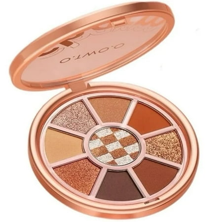 O.TWO.O 9-Color Eyeshadow Palette - Matte & Shimmer, Long-Lasting, Vegan