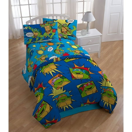 4pc Teenage Mutant Ninja Turtles Twin Bedding Set Tmnt Team