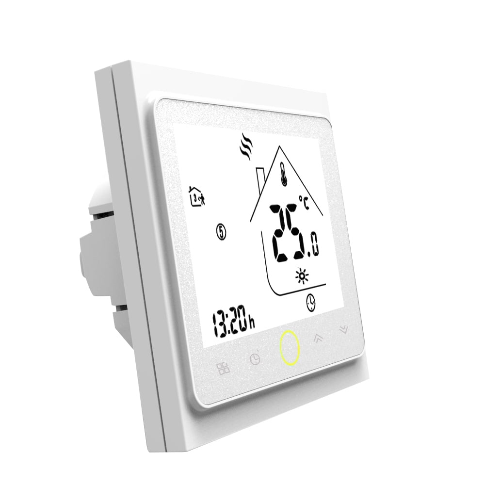 3A Water Heating Thermostat with Touchscreen LCD Display Energy Saving