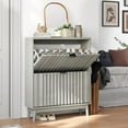 thumbnail image 3 of Semiocthome Shoe Cabinet with 2 Flip Drawers Farmhouse Shoe Storage Organizer for Entryway, Grey, 3 of 6