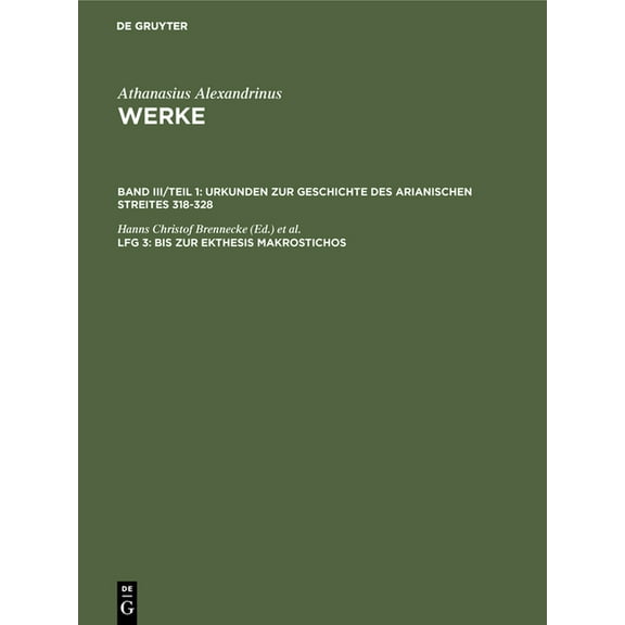 Lieferung Bis zur Ekthesis Makrostichos, Book 03, (Hardcover)