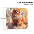 thumbnail image 2 of Yiaed Cute Cloud Pomeranian Print Leather Coasters for Drinks - Cup Coasters Coffee Table Kitchen Table Bar, Home & Office Gifts Handmade Drink Coasters-Square, 2 of 6
