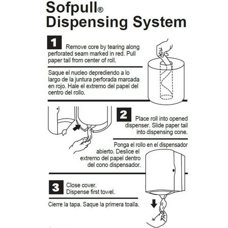 Georgia-Pacific Sofpull Premium Center-Pull Paper Towel, White, 275 Sheets, 8 Rolls