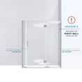 thumbnail image 6 of DreamLine Unidoor-X 58 in. W x 34 3/8 in. D x 72 in. H Frameless Hinged Shower Enclosure in Chrome, 6 of 12