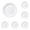White 6PCS, variant on 50PCS 6 Inch Disposable Party Paper Plates White DIY Baby Birthday Party Decorative Paper Dinner Plates