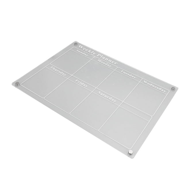 Fridge Calendar Dry Erase Board, Calendar Planner Board Transparent Acrylic Rugged Multifunctional Spacious Design for Office