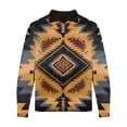 thumbnail image 2 of BiZtdJrK Men Aztec Jacket Fleece Lined Long Sleeve Zipper Jackets Vintage Ethnic Print Loose Casual Coat Winter Thickened Warm Jacket Prime Day Sales Today Orange XXXL, 2 of 5