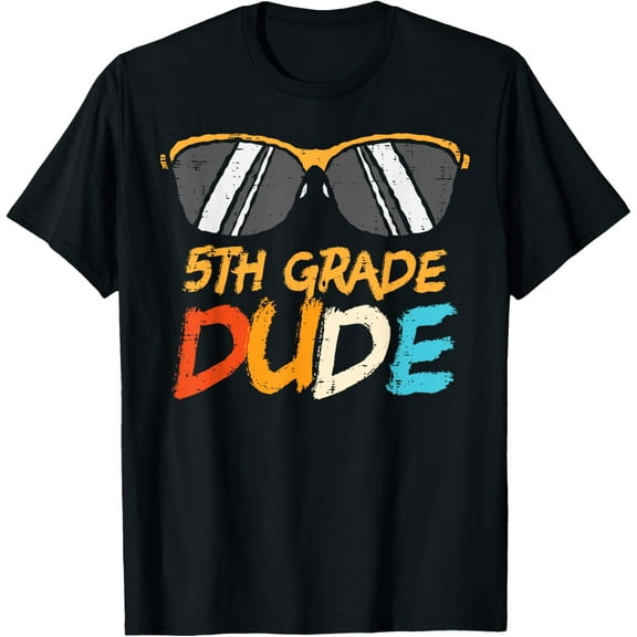 Sunglasses Fifth 5th Grade Dude Cool First Day School Boys T-Shirt