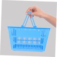 thumbnail image 3 of WRITWAA 1Ensemble Panier de Marchandises Panier de Courses en Plastique Grande Capacité Rangement Bleu, 3 of 7