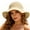 1pack-beige, variant on Women Wide Brim Floppy Straw Sun Hat, Packable UV Protection Summer Beach Bucket Hat
