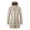 Gray, variant on Ikevan Women Light Outerwear Solid Hooded Zippers Coat Down Jackets