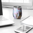 thumbnail image 3 of 12oz Stemless Wine Tumblers French Bulldogs Vacuum Insulated Stainless Steel Travel Tumbler Cups Mug with Lid and Straw for Champaign,Cocktail,Beer with Cleaning Brush, 3 of 5