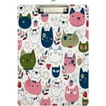 thumbnail image 2 of FMSHPON Cute Colorful Cat Flowers Clipboard Hardboard Wood Nursing Clip Board and Pull for Standard A4 Letter 13x9 inches, 2 of 7