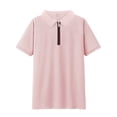 thumbnail image 4 of guisaled Men Shirts Quarter Zipper Solid Color Golf T-Shirt Summer Dressy Casual Short Sleeve Henley Shirts Quick Dry Tees, 4 of 9